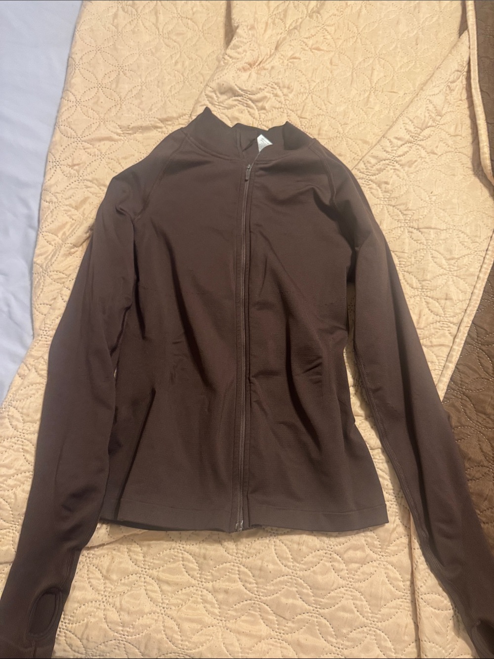 Gymshark Brown Full-Zip Bomber Jacket
